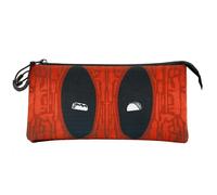 Children's triple Pencil case Karactermania Marvel Deadpool Weapons Orange 23x11x7 cm