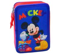 Children's triple pencil case Perona Disney Mickey Multicolore 20x12,5x6 cm