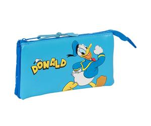 Children's triple Pencil case Safta Disney Donald Duck Bleu 32x12x38 cm