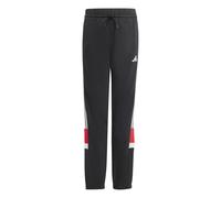 adidas Unisex Kids Seasonal Essentials TIBERIO 3 Stripes Fleece Pant, Black/White/Pure Ruby, 15-16 Years