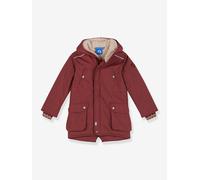 Children's TUULIKKI FINKID winter parka with teddy fleece lining pomegranate