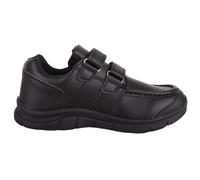 Childrens Twin Touch and Close Faux Leather Smart School Shoes ABSOLUTE FOOTWEAR Black Infant 13