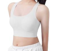 Children's Underwear Girls Set 152 Crop Top Bra Girls Seamless Sports Bra Training White Teen Bra Camisole Style Lightweight Seamless Kids Terry Cloth Underwear Girls, White, 12-15 Jahre