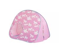 Children's Unicorn Play Tent, Pink with White Pattern, Pop-Up Design
