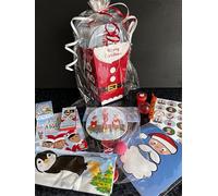 Children's Unisex Girls and Boys Pre Filled Christmas Eve Boxes, Xmas Activity Kit, Kids Stocking Filler, Filled with Christmas Games and Crafts