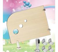 Children's Urinal Screen, Waterproof Toilet Partition, Floor-Mounted Privacy Divider for Toilets (Wood, 600x750mm)