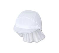 Children's UV 50+ Protection Neck Cover Baseball Cap Sterntaler Basic Blanc 55/57 cm