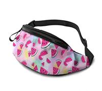 Childrens Waist Pack Colorful Summer Cool Fruit Watermelon Waist Bag for Girls with Headphone Jack and Adjustable Straps Waist Running Pack for Travel Sports Hiking
