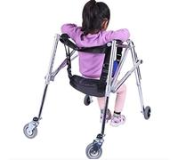 Children's Walker Walking Frame with Cushion Rollator with 4 Wheels Folding Walker Height-Adjustable Walking Standing Frame(S)