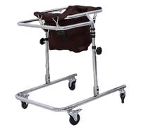 Children's Walking Frame, Adjustable Wheel Walker for Cerebral Palsy Kids, Assistive Equipment for 31.5-47.2in Junior Standing and Mobility Support (Brown)