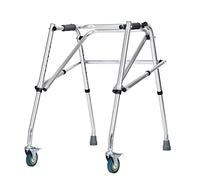 Children's Walking Frame, Folding Lightweight Standard Walker with Wheels and Non-Slip Foot Pad, Height Adjustable Assisted Walking Aid,Blue