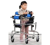 Children's Walking Standing Frame Height Adjustable Lower Limb Walker,Folding Child Rehabilitation Exercise Stand Disabled Wheel Walker(6 Wheel)