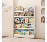 Children's Wall Mounted Bookshelf nizer with 5 Tiers Space saving Kids Bookcase for Toys CDs and Books in Child's Room/Living Room Anti dumping Design for Safety