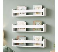 Children's wall shelf, bookcase, toy shelf, hanging floating shelf - set of 3