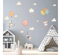 Children's Wall Stickers - Baby Room Decoration - Children's Bedroom Wall Sticker - Mouse and Flying Balloons - H60 x L90 cm