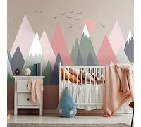 Children's Wall Stickers - Baby Room Decoration - Children's Wall Stickers - Scandinavian Mountains Girlyka - H120 x L180 cm