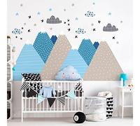 Children's Wall Stickers Baby Room Decoration Children's Wall Stickers Scandinavian Mountains Lynka Giant Wall Sticker H40 x L60 cm