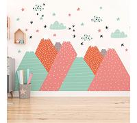 Children's Wall Stickers - Baby Room Decoration - Children's Wall Stickers - Scandinavian Mountains Wall Sticker - Indika - H120 x L180 cm