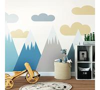Children's Wall Stickers - Children's Room Decoration - Giant Wall Sticker for Children Scandinavian Mountains VOLKA - 50 x 75 cm