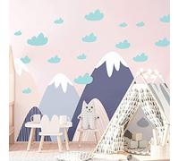 Children's Wall Stickers - Decorative Baby Room - Giant Children's Wall Sticker Scandinavian Mountains Finka - 50 x 75 cm