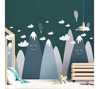 Children's Wall Stickers - Nursery Decoration - Giant Children's Wall Sticker Scandinavian Mountains Boyka - 80 x 120 cm
