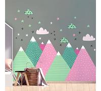 Children's Wall Stickers - Nursery Decoration - Giant Children's Wall Sticker Scandinavian Mountains Dika - 40 x 60 cm