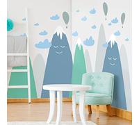 Children's Wall Stickers - Nursery Decoration - Giant Wall Sticker for Children Scandinavian Mountains Asuka - 90 x 135 cm