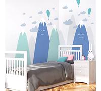Children's Wall Stickers - Nursery Decoration - Giant Wall Sticker for Children Scandinavian Mountains Haruka - 40 x 60 cm