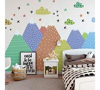 Children's Wall Stickers - Nursery Decoration - Giant Wall Sticker for Child's Scandinavian Mountains Erika - 40 x 60 cm
