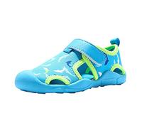 Children's Water Shoes 31 Boys - Beach Shoes Sandals Hollow Out Breathable Bathing Shoes Aqua Shoes Outdoor Non-Slip Diving Shoes Water Shoes Girls Swimming Shoes Surf Shoes, sky blue, 8 UK Child