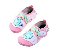 Children's Water Shoes, Quick-Drying Barefoot Beach Shoes, Non-Slip Thick-Soled Children's Beach Shoes, Soft and Durable, Suitable for Beach, Swimming Pool and Seaside Vacation (8/8.5, Pink Whale)