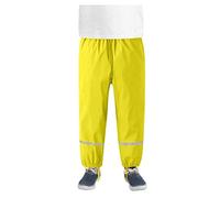 Childrens Waterproof Over Trousers, Boys and Girls Rainwear for Outdoor Play Lightweight Comfortable Stretch Trousers for Hiking (Yellow, 116)