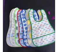 Children's Waterproof Smock Cotton Baby Bib Feeding Meal to Eat Anti-Dressing Baby Child Male Treasure Random Color