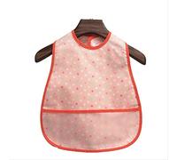 Children's Waterproof Smock Cotton Baby Bib Feeding Meal to Eat Anti-Dressing Baby Child Orange Little Bit