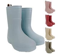 Children's Waterproof Wellies Slip-Resistant Base Wellington Boots Classic and Simple Plain Mid-Calf Rain Welly Boots Ideal for School Kids Age 3-12 Years