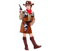 Children's Western Cowgirl 128cm Costume Small 5-7 yrs (128cm) for Wild West Fancy Dress