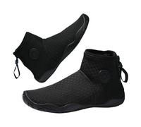 Children's Wetsuit Boots Junior Zipper Back Aqua Water Sport Boots Beach Swim Swimming Surfing Shoes for Kids Boys Girls Black Footwear UK 10