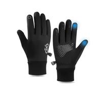 Children'S Winter Cycling Gloves Full-Finger Warm Touchscreen Running Gloves Unisex Anti-Slip Insulated Gloves Suitable For School Sports And Outdoor Activities Windproof And Waterproof. (Black, L)