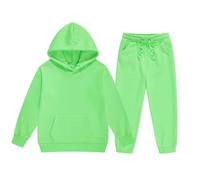 Children's Winter Europe and The States Boys Set Cu Sized Children and Girls Sportswear Multi Color Toddler Clothes (Mint Green, 6-7 Years)