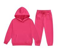 Children's Winter Europe and The States Boys Set Cu Sized Children and Girls Sportswear Multi Color Toddler Clothes (Hot Pink, 3-4 Years)