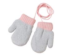 Children's Winter Gloves - Comfortable with Anti-lost Drawstring - Protective Furry Gloves for Children in Snow Games - For 1-3 Years for Garden Yard Skating Skiing Snowmen