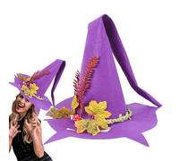 Children's Witch Hat | Witch Hat for Adults, Halloween Party Costume | Pointed Hat with Wide Brim for Women, Costume, Party, Cosplay, Accessories, Home, Kitchen, School, Office, Gym, Room, Hote