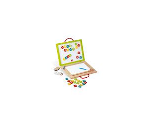 - Children's Wooden 4-In-1 Board - Multi-Activity Magic Slate - Accessories and 42 Magnets Included - Learning to Read and Write - from 3 Years Old,