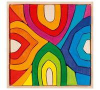 Childrens Wooden Building Bricks Four Seasons Kids Wood Block Toy Set - Age 2+