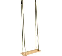 WOODEN SWING SEAT WITH ROPES. OUTDOOR GARDEN CLIMBING FRAME ATTACHMENT. NEW