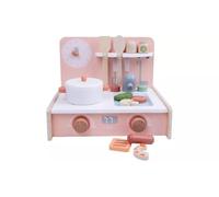 Children's Wooden Kitchen Scale Toy Set, Pink and White, Educational Roleplay