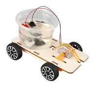 Childrens Wooden Salt Waters Power Car Model Handcraft Assembly Science Project Set for Students School Physics Learning Salt Waters Power Car Model