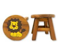 Children's Wooden Stool - Lion Step Stool