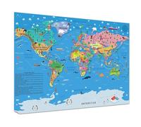 Children's World Map Poster - Large A1 Illustrated Wall Map for Kids