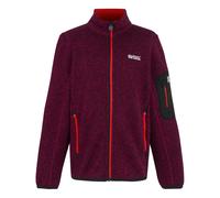 Regatta Kids Fleece Jacket Newhill Full-Zip Marl Fleece Reflective Stretch Red 14 Years